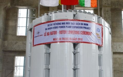 Da Nhim HP Extension Project發(fā)電機的轉子已成功安裝