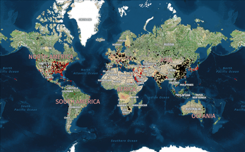 遠超中國印度和美國的地區(qū)，南非姆普馬蘭加成全球最大的二氧化氮（NO2）空氣污染區(qū)