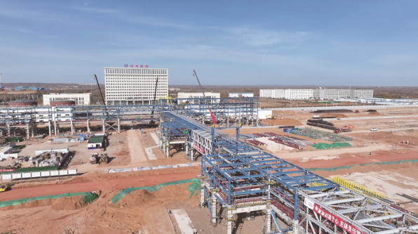 中天合創(chuàng)烏審旗風光制氫項目冬季施工